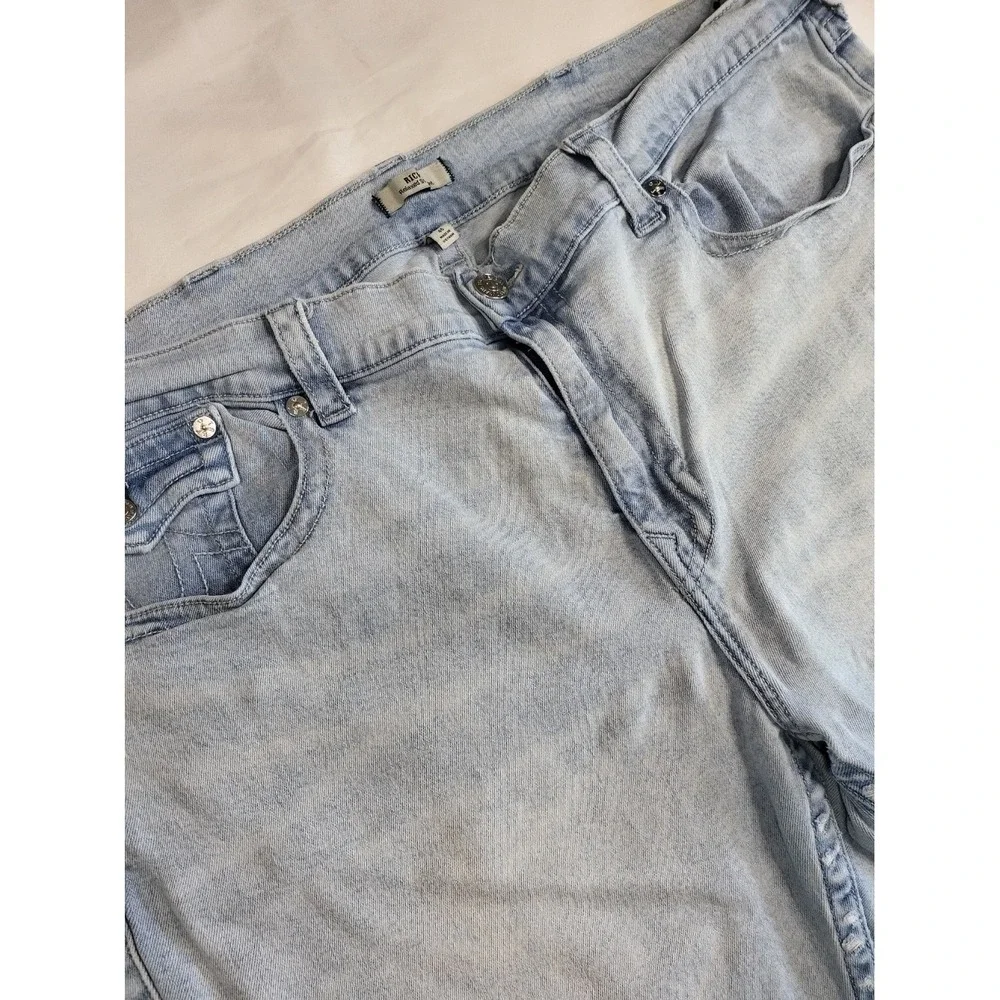True Religion Ricky Relaxed Straight Jeans Mens‎ Size 46 Light Wash Flap Pocket